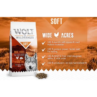Wolf of Wilderness Adult "Soft" - Blandet pakke