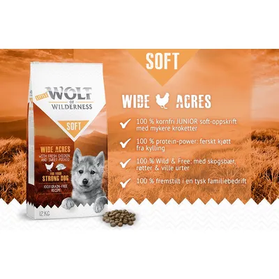 Wolf of Wilderness Junior "Soft - Wide Acres" - Kylling