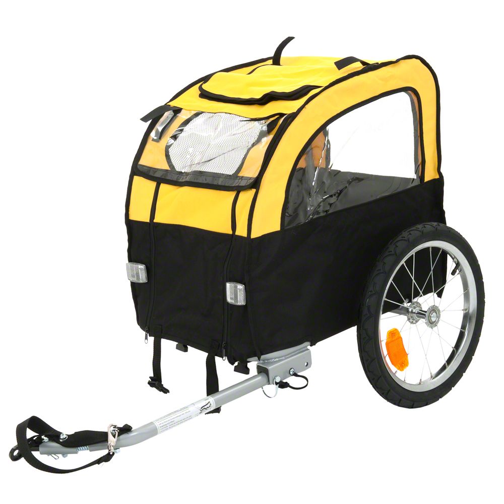 Do you love going on long bike rides but your dog finds it hard to keep up? Then the cheery yellow Mini Bee dog bike trailer is perfect solution Do you love going on long bike rides but your dog finds it hard to keep up? Then the cheery yellow Mini Bee dog bike trailer is perfect solution