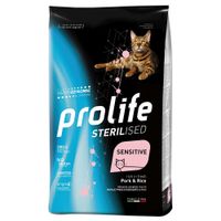 Prolife Cat Sensitive Sterilised Porc și orez