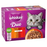 Whiskas Duo Classic Combos in gelatina, 48 buste porzionate con diversi gusti. Nuova etichettatura.