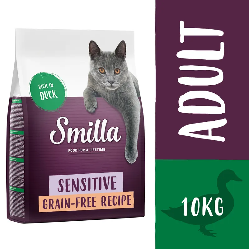 Smilla 2 x 10 kg pienso para gatos - Pack Ahorro - Sensitive sin cereales con pato