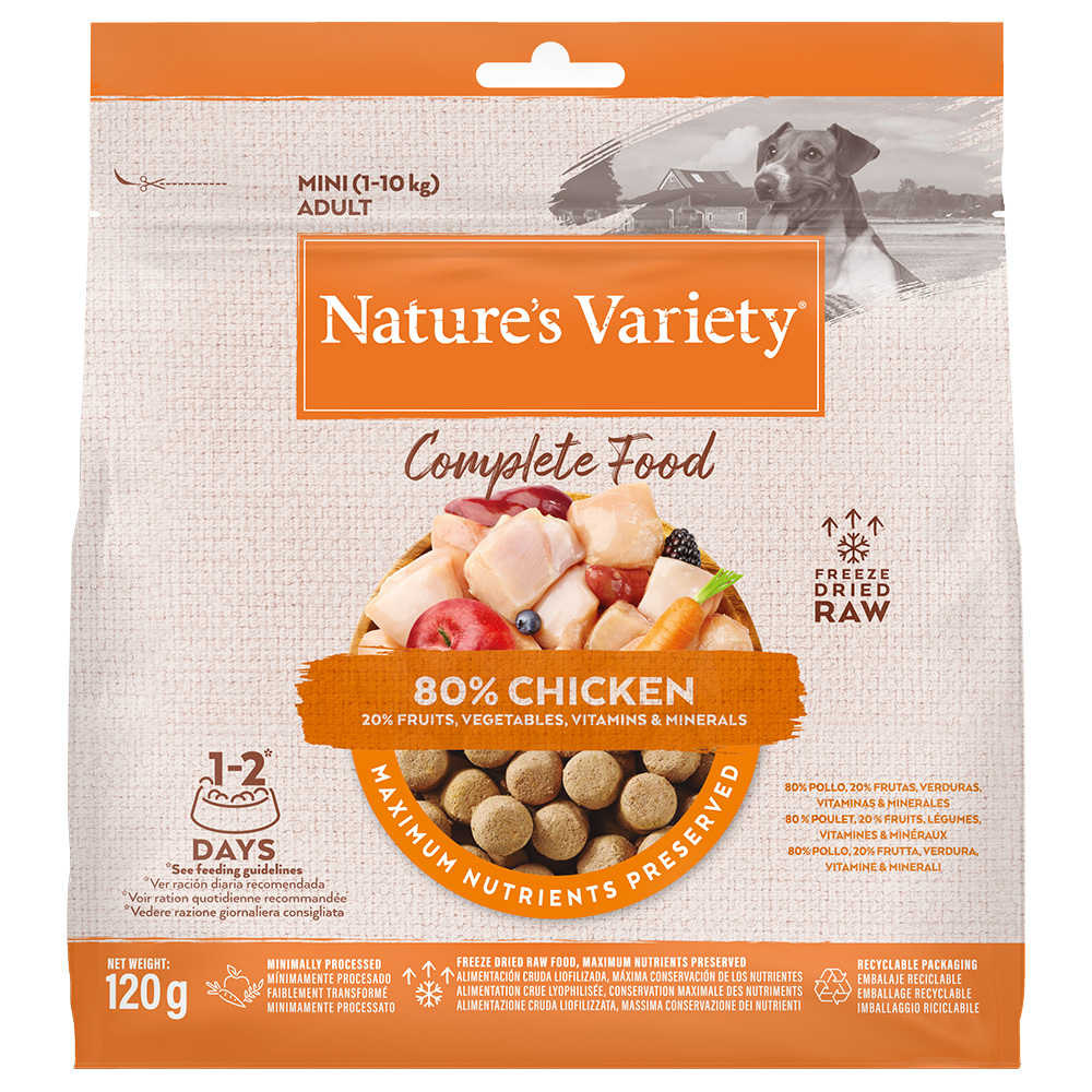 Fotografie produktu: Nature's Variety Mini mrazem sušené kompletní krmivo - kuřecí (120 g)