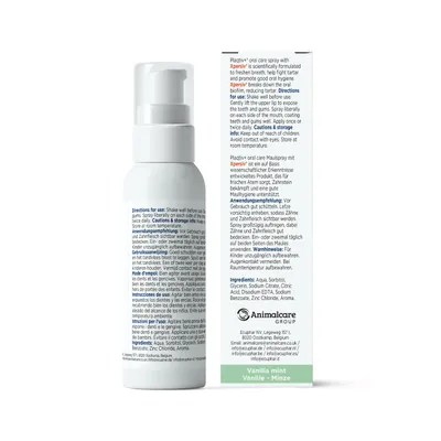 Plactiv+ Mondspray met Xpersiv voor mondhygiëne. Gebruik: Schudden voor gebruik, spray aanbrengen op beide zijden van de mond. Smaak: Vanille-munt. Buiten het bereik van kinderen bewaren. Plactiv+ Mondspray met Xpersiv voor mondhygiëne. Gebruik: Schudden voor gebruik, spray aanbrengen op beide zijden van de mond. Smaak: Vanille-munt. Buiten het bereik van kinderen bewaren.