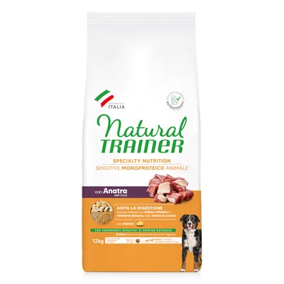 Natural Trainer Sensitive No Gluten Adult Medium/Maxi с патица - 2 x 12 кг