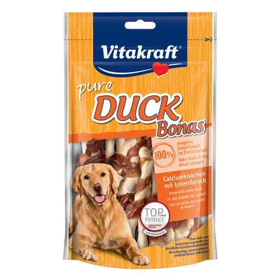 Vitakraft pure Duck Bonas ossi al calcio con carne di anatra, 100% carne d'anatra nel contenuto, senza coloranti né aromi artificiali. Top Marke 2018.