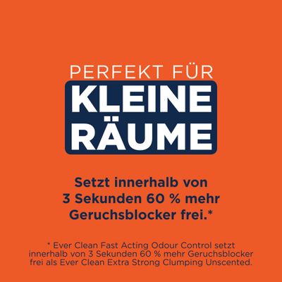 Ever Clean Super Premium Klumpstreu für Katzen, schnelle Geruchskontrolle, 10L, geringe Staubentwicklung, mit Aktivkohle und pflanzlichen Extrakten, ideal für kleine Räume.