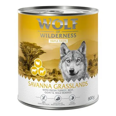 Wolf of Wilderness "Triple Taste" 6 x 800 g Wolf of Wilderness "Triple Taste" 6 x 800 g