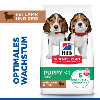 Hill's Science Plan Puppy <1 Medium mit Lamm & Reis