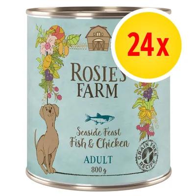 Rosies Farm Seaside Feast Fish & Chicken, adult, grain free recipe, 800g tin. Pack of 24. Rosies Farm Seaside Feast Fish & Chicken, adult, grain free recipe, 800g tin. Pack of 24.