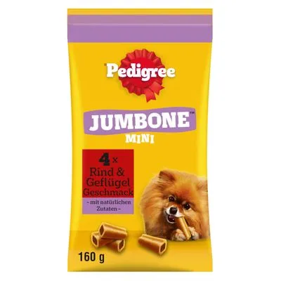 Pedigree Jumbone Mini - Mega Voordeelpakket: Mini Rund 160 g (12 x 4 stuks)