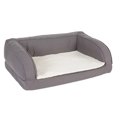 Ortopedyczna sofa dla psa, szara, L - Dł. x szer. x wys.: 115 x 70 x 32 cm
