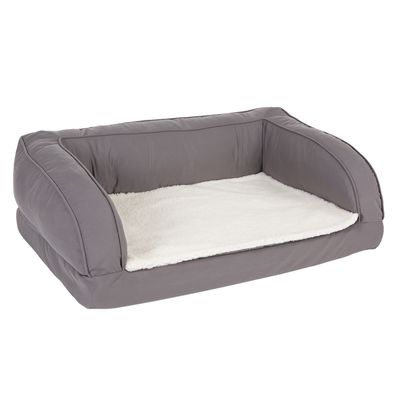 Orthopädisches Hundesofa grau Grösse S: L 75 x B 50 x H 25 cm