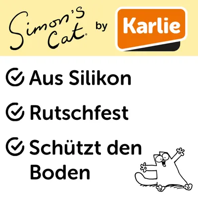 Simon's Cat Napfunterlage, türkis - L 40 x B 30 cm