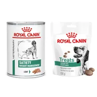 12 x 410 g Royal Canin Veterinary Canine + 3 x 230 g snack gratis! - Satiety Weight Management Mousse