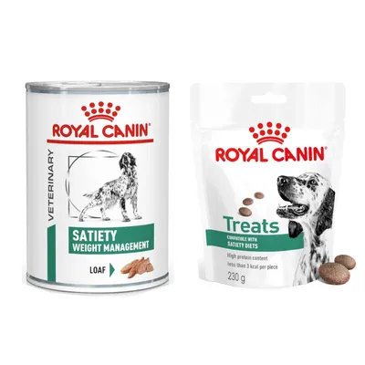 12 x 410 g Royal Canin Veterinary Canine + 3 x 230 g snack gratis! - Satiety Weight Management Mousse