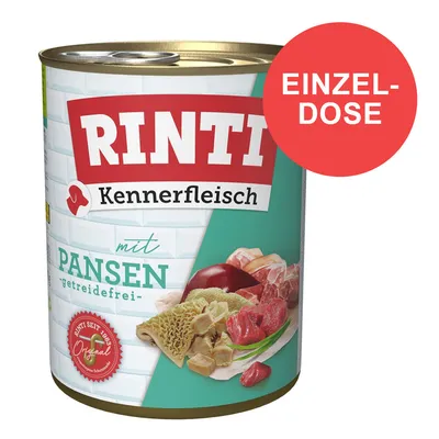 Rinti Kennerfleisch mit Pansen, getreidefrei. Einzel-Dose. Rinti seit 1983 Original.