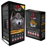 alpha spirit Semi-Moist Complete 9 kg + All 6 Tastes-Mixbox 24 Sticks gratis! - Free Range Poultry