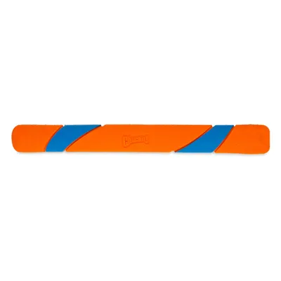 Chuckit! oranje en blauw werpspeelgoed met langwerpige vorm, geschikt voor interactief spelen.