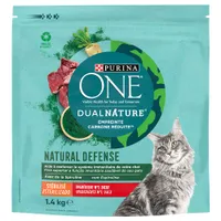Pack ahorro: PURINA ONE Bifensis pienso para gatos - Dual Nature esterilizados con buey (3 x 1,4 kg)