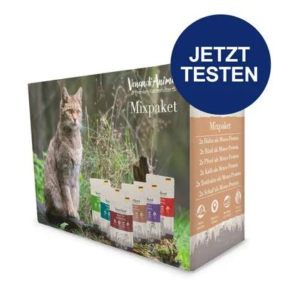 Venandi Animal Premium Katzenfutter Mixpaket. Enthält 2x Huhn, Rind, Pferd, Kalb, Truthahn, Schaf als Mono-Protein. Jetzt testen. Venandi Animal Premium Katzenfutter Mixpaket. Enthält 2x Huhn, Rind, Pferd, Kalb, Truthahn, Schaf als Mono-Protein. Jetzt testen.