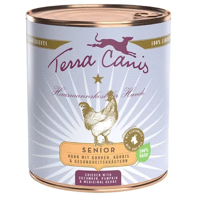Terra Canis Senior Grain-Free 6 x 800g  - Chicken with Cucumber, Pumpkin & Medicinal Herbs