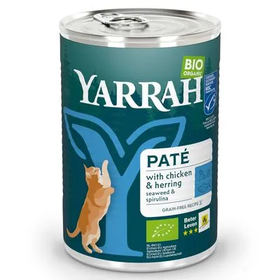 Yarrah biologisch organisch kattenvoer paté 1 x 400 g Vis