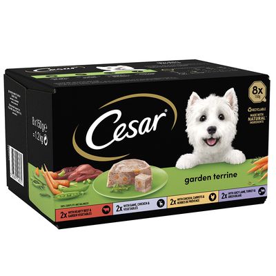 Cesar Garden-Terrine Trays Mixed Pack 24 x 150g