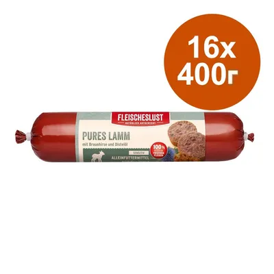 Икономична опаковка Fleischeslust Classic 16 x 400 г - фино птиче месо със сладки картофи, боровинки и лайка