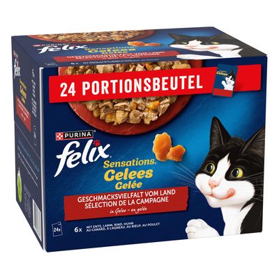 Latz "Sensations" portionspose 24 x 85 g Forskellige smagsvarianter fra landet i gelé