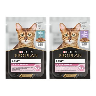 PURINA PRO PLAN vegyes gazdaságos csomag 24 x 85 g Delicate Digestion vegyesen