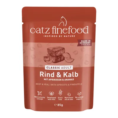 catz finefood portionspåse 8 x 85 g - Nötkött och kalv catz finefood portionspåse 8 x 85 g - Nötkött och kalv