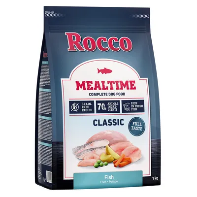 Rocco Mealtime Classic krmivo pro psy, ryba, bez obilovin, 70 % živočišných složek, bohaté na čerstvou rybu. Velikost balení: 1 kg.