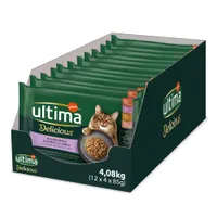 38 + 10 Δωρεάν! 48 x 85 g Ultima Cat Sterilized - Ποικιλία Κρεάτων