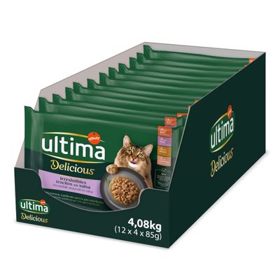 Ultima Cat kapsičky, 48 x 85 g, 38 + 10 zdarma Sterilised masový výběr