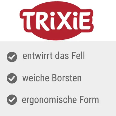 Trixie. Entwirrt das Fell, weiche Borsten, ergonomische Form.