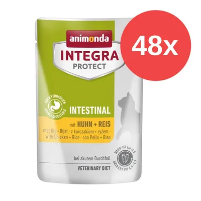 Animonda Integra Protect Intestinal au poulet et riz, haute digestibilité, pour diarrhée aiguë, Veterinary Diet, lot de 48.