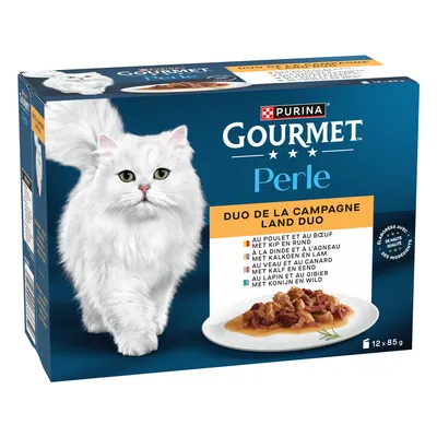 Ekonomipack: Gourmet Perle blandat urval 24 x 85 g - Duo från landet (4 sorter)