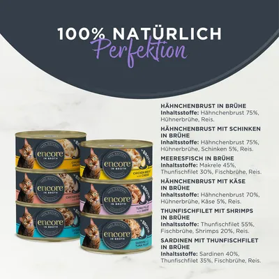 Sparpaket Encore Dose in Brühe 24 x 70 g - Feinste Selection (6 Sorten gemischt)