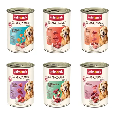 Sparpaket animonda GranCarno Original 12 x 400 g - Adult Mix I (6 Sorten gemischt)