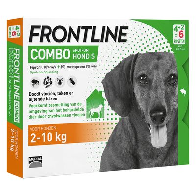 Frontline Combo Spot-On Hond S - 2-10 kg 6 Pipetten x 0,67 ml