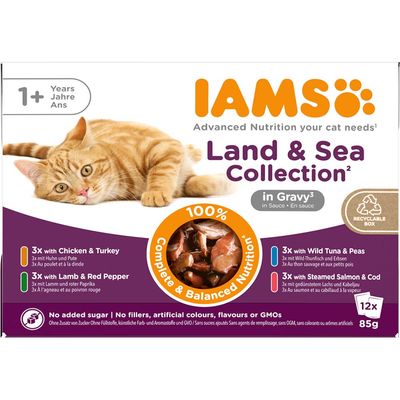 IAMS Delights Pacco misto 48 x 85 g Alimento umido per gatti