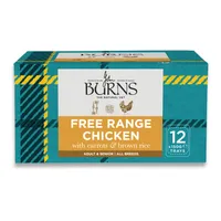 Burns Free Range Chicken with Carrots & Organic Brown Rice 12 x 150g - 12 x 150g