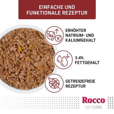 Rocco DietCare Gastrointestinal, Pute mit Kürbis, 400g. Low in Fat. Spezialfutter für Hunde mit Verdauungsproblemen.