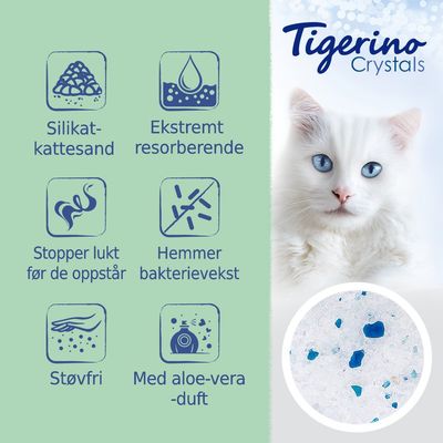 Tigerino Crystals kattesand med aloe vera-duft 5L