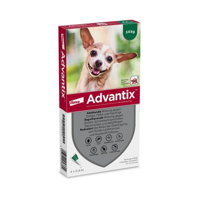 Advantix® 40 Spot-on für Hunde, bis 4 kg 4 Pipetten x 0,4 ml