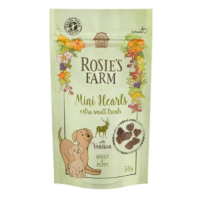 Rosie's Farm Puppy & Adult "Mini Hearts" Selvaggina Snack per cane - 50 g