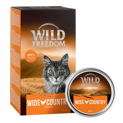 Wild Freedom Adult skåler 6 x 85 g Wide Country - Kylling