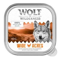 Wolf of Wilderness Adult 6 x 150 g vanička - Wide Acres - kuřecí