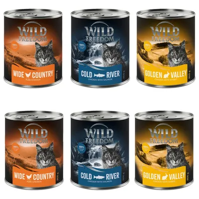 Wild Freedom Adult 6 x 800 g - gabonamentes receptúra - Cold River - lazac & csirke